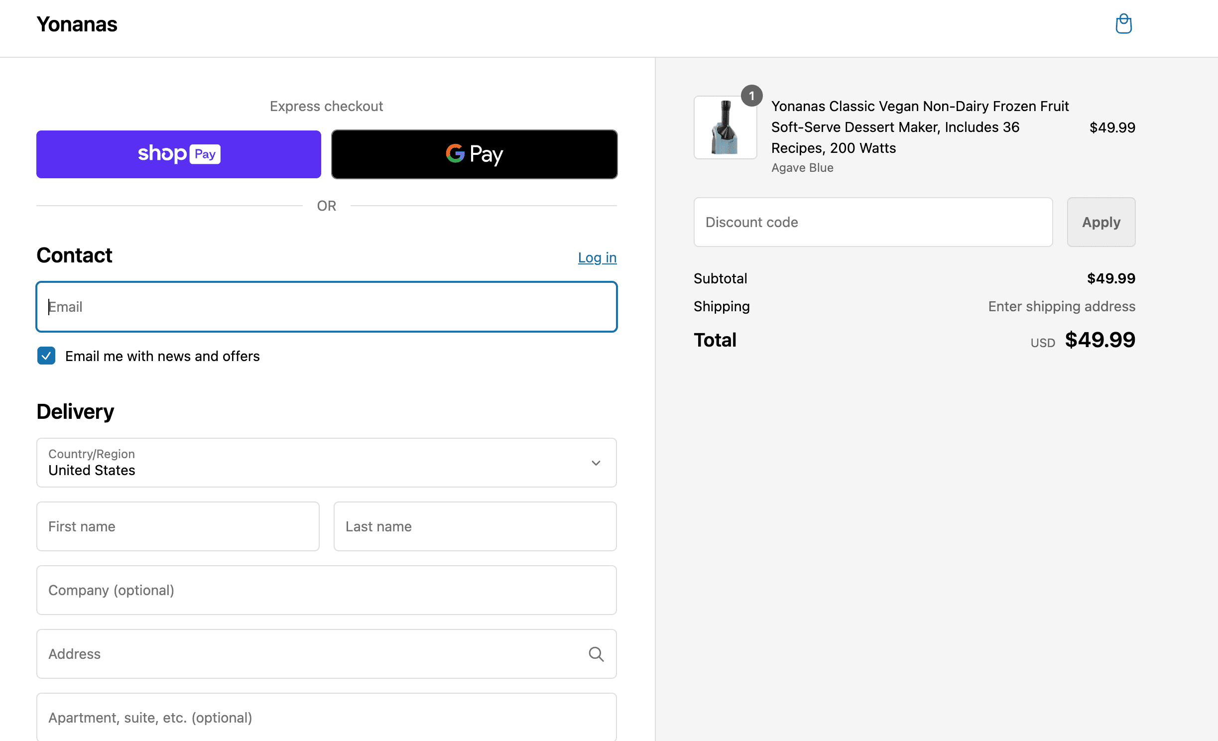 How to apply Yonanas coupon code